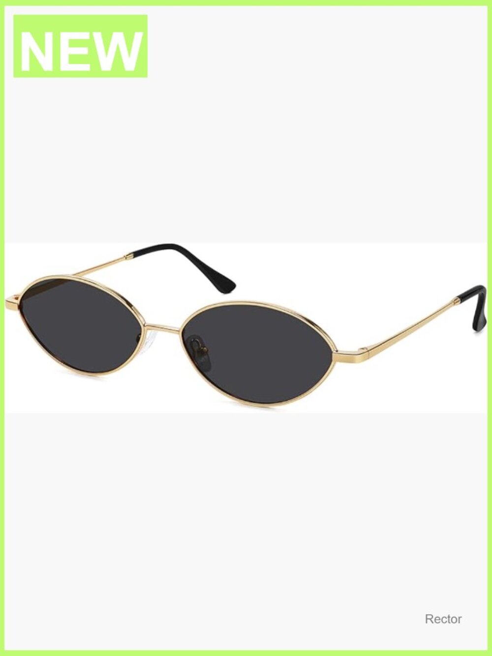 Retro Oval Sunglasses Women Polarized UV Protection Metal Frame